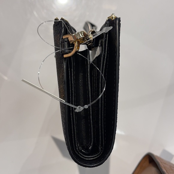 MICHAEL KORS LARGE DOUBLE ZIP WRISTLET WALLET BLK - Picture 14 of 16